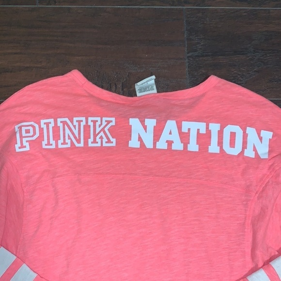 Bundle of 2 - Pink Tees; Long Sleeve Tie-Dye & Short Sleeve w/Pink Nation back. - Picture 7 of 10
